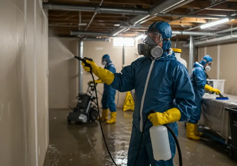 Basement Sanitization and Antimicrobial Treatment process in Gleed, WA