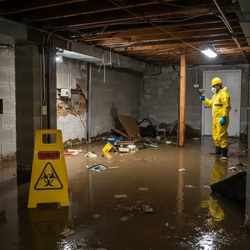 Flooded Basement Electrical Hazard in Gleed, WA Property